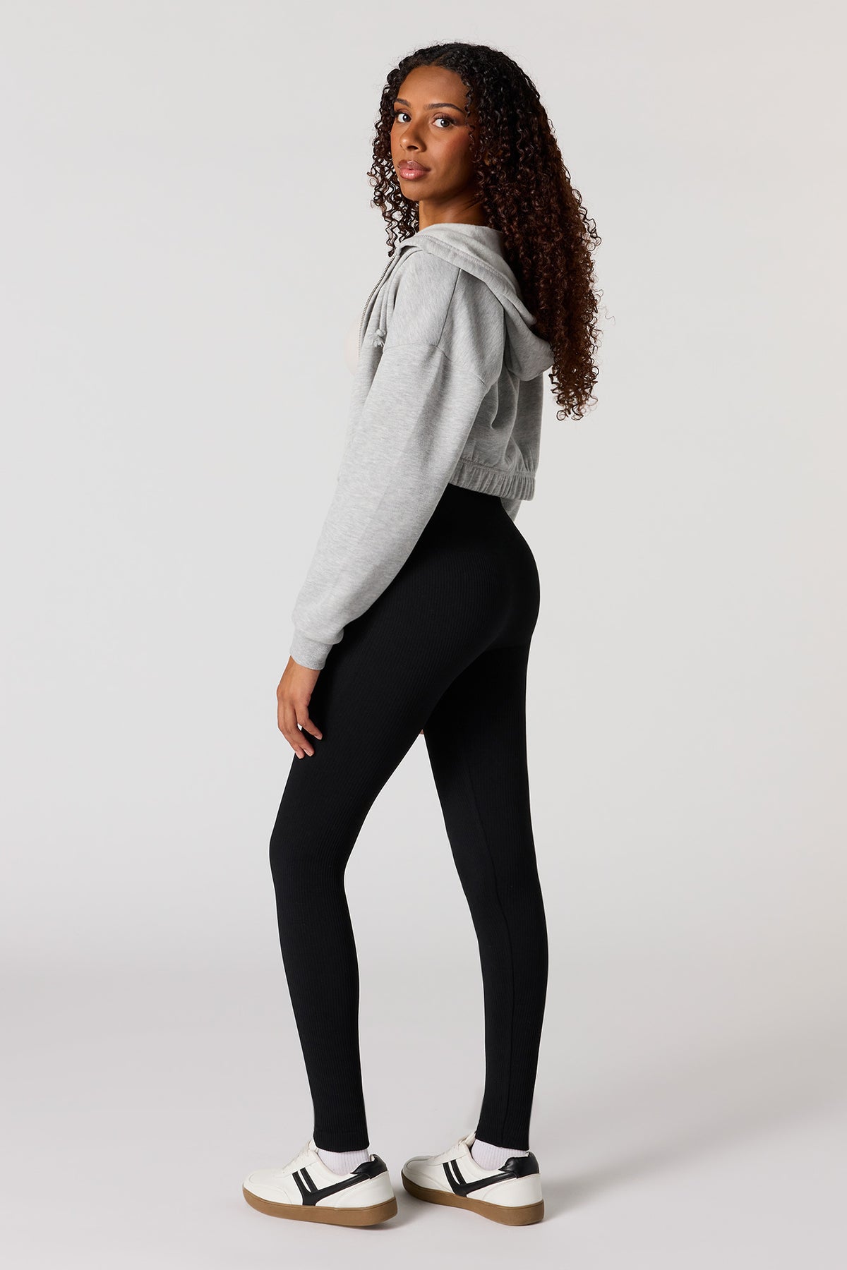 Alt View 3. Ribbed Legging - Black