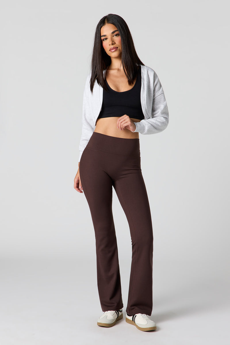 Pantalon doux à jambe évasée