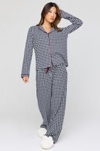 Ensemble pyjama avec haut boutonné à manches longues et pantalon