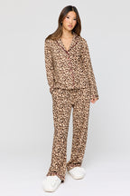 Button-Up Long Sleeve Top & Pant Pajama Set