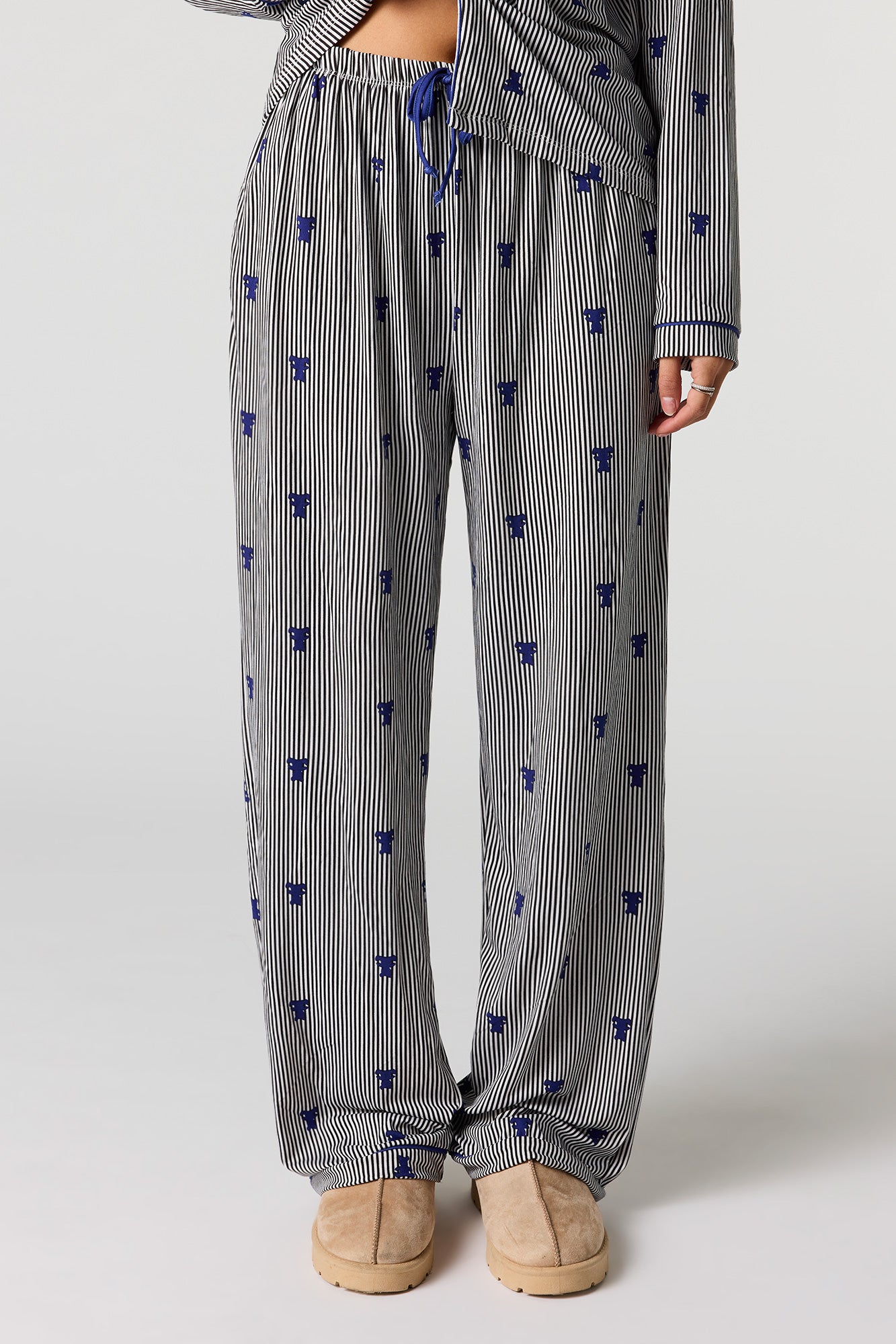 Printed Button-Up Top & Pant Pajama Set – Urban Planet