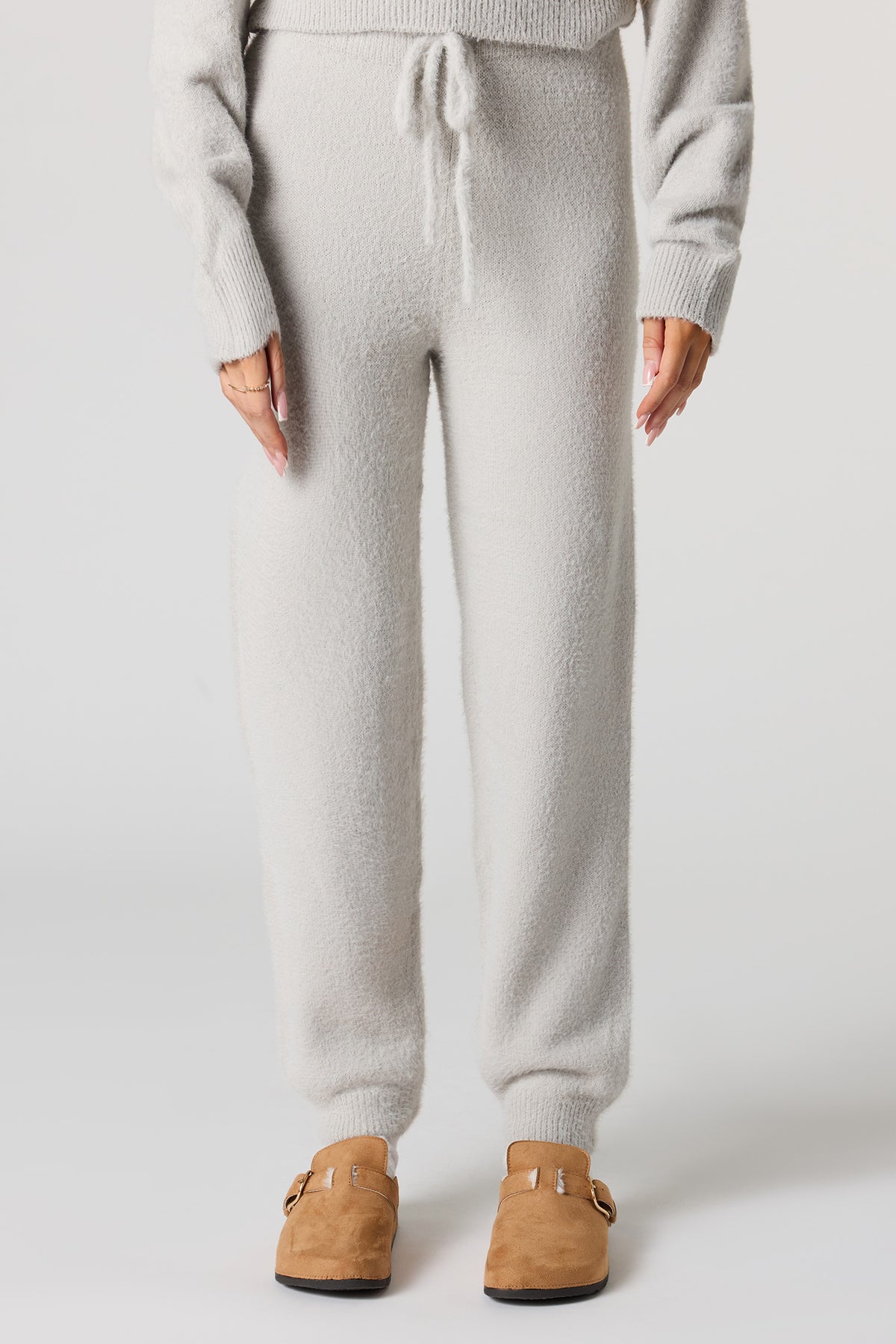 Alt View 2. Mossy Knit Drawstring Jogger - Heather Grey