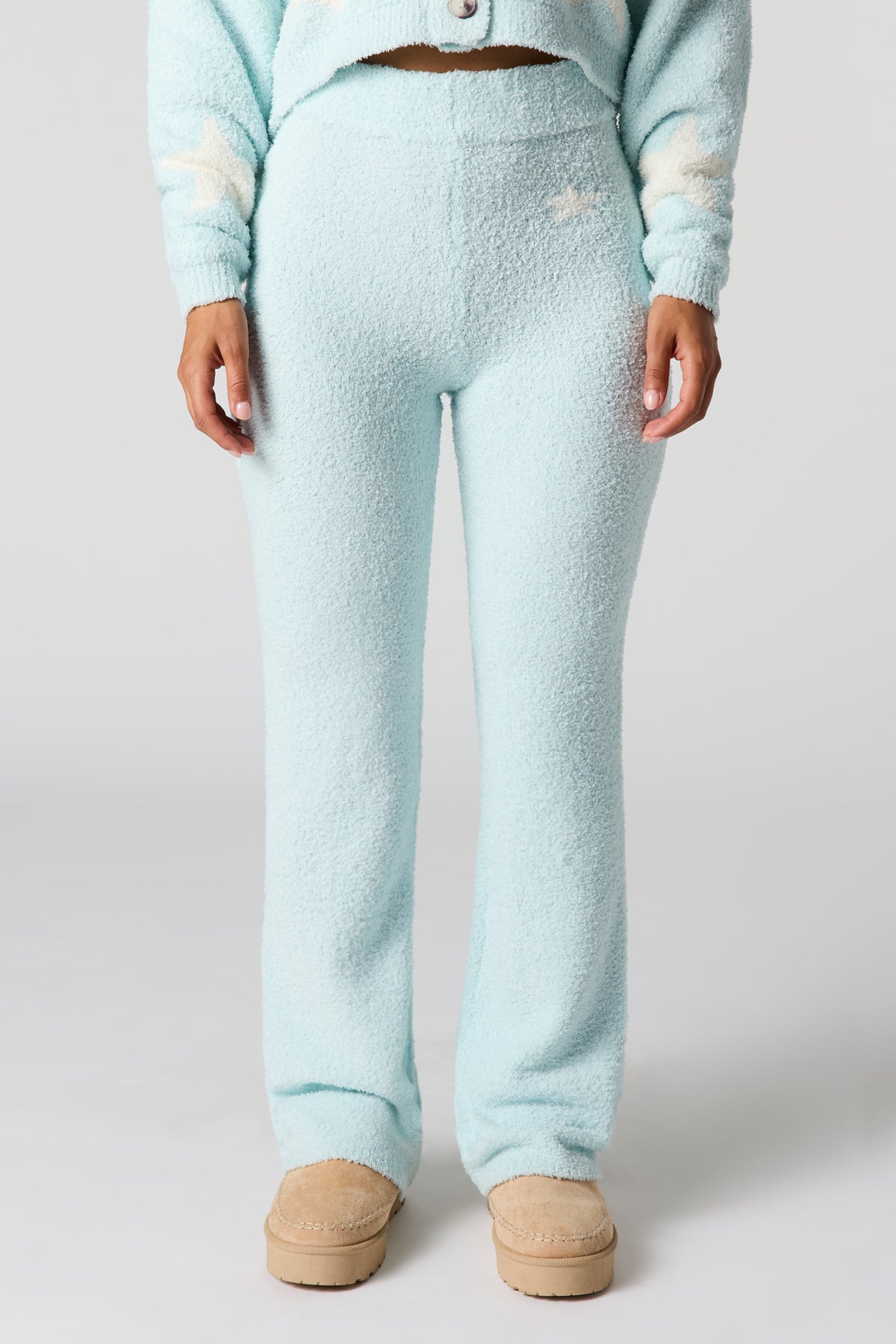 Vue alternative 2. Pantalon d'entraînement à jambe large en tricot