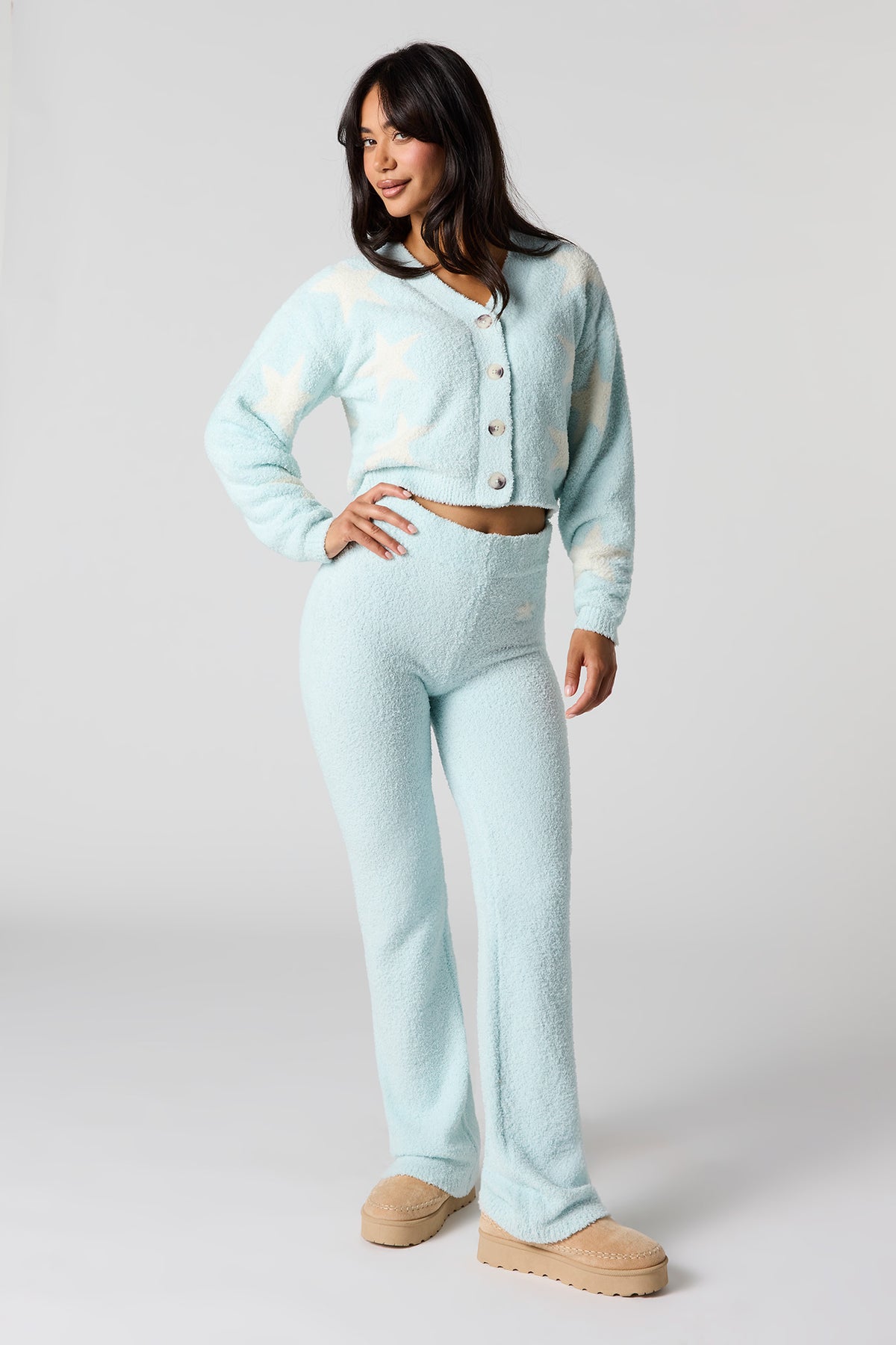 Vue alternative 4. Pantalon d'entraînement à jambe large en tricot