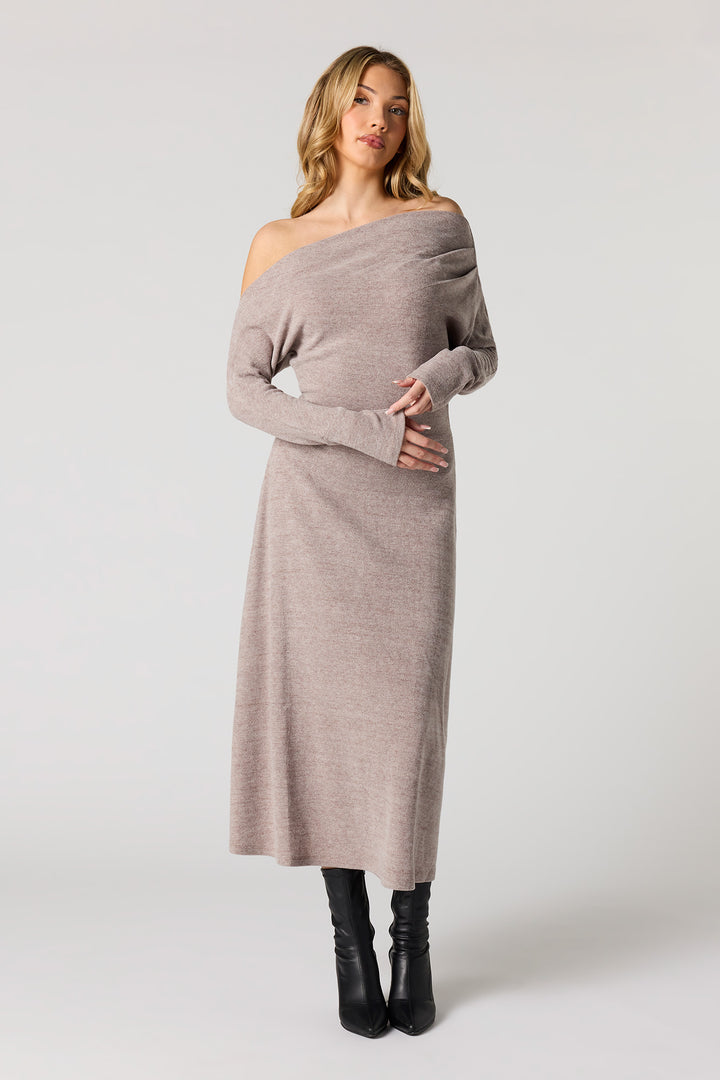 Off Shoulder Midi Sweater Dress – Urban Planet - Main Image