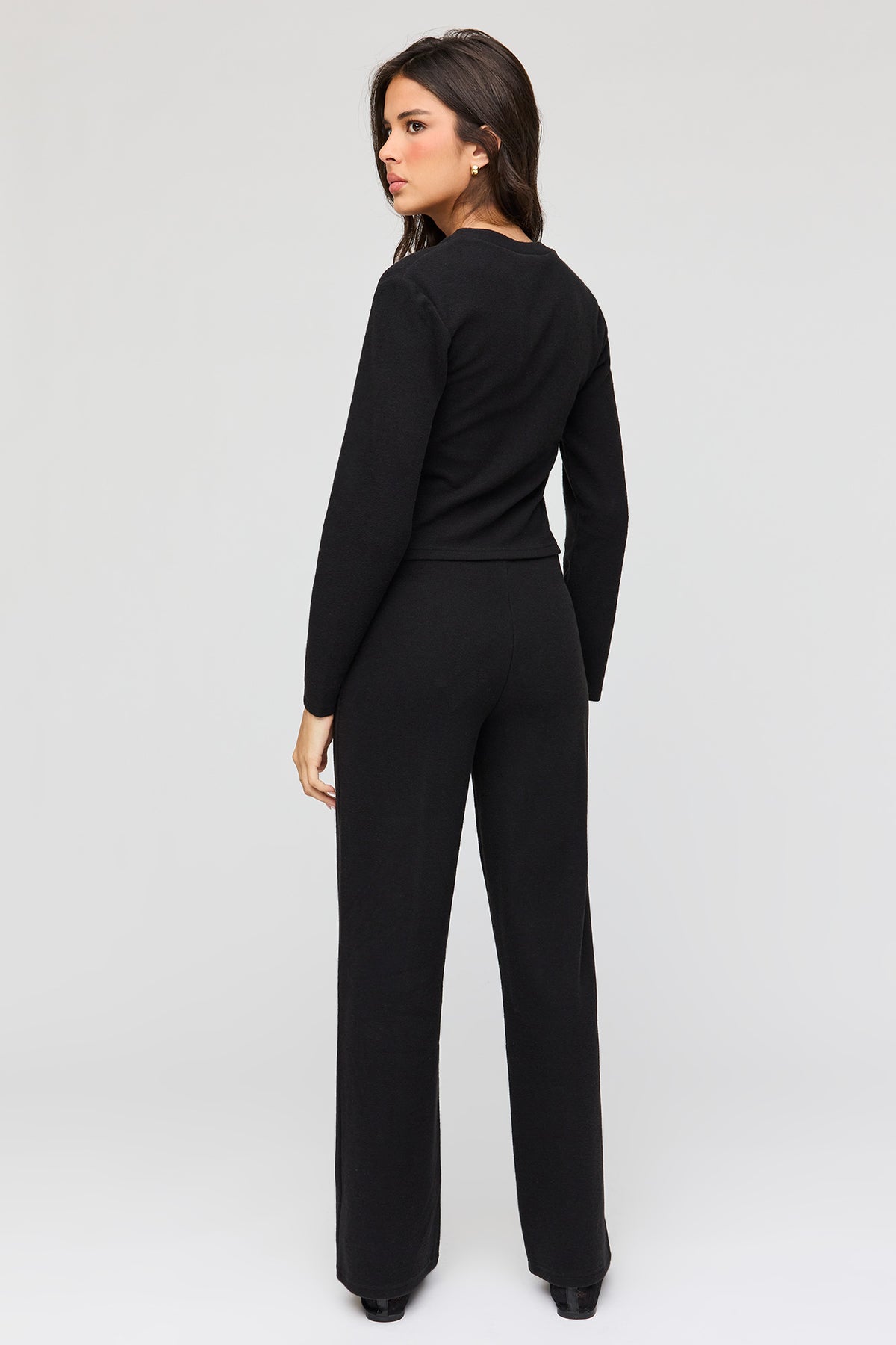 Alt View 3. Cozy Knit Straight Leg Dress Pant - Black
