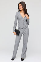 Cozy Knit Straight Leg Dress Pant