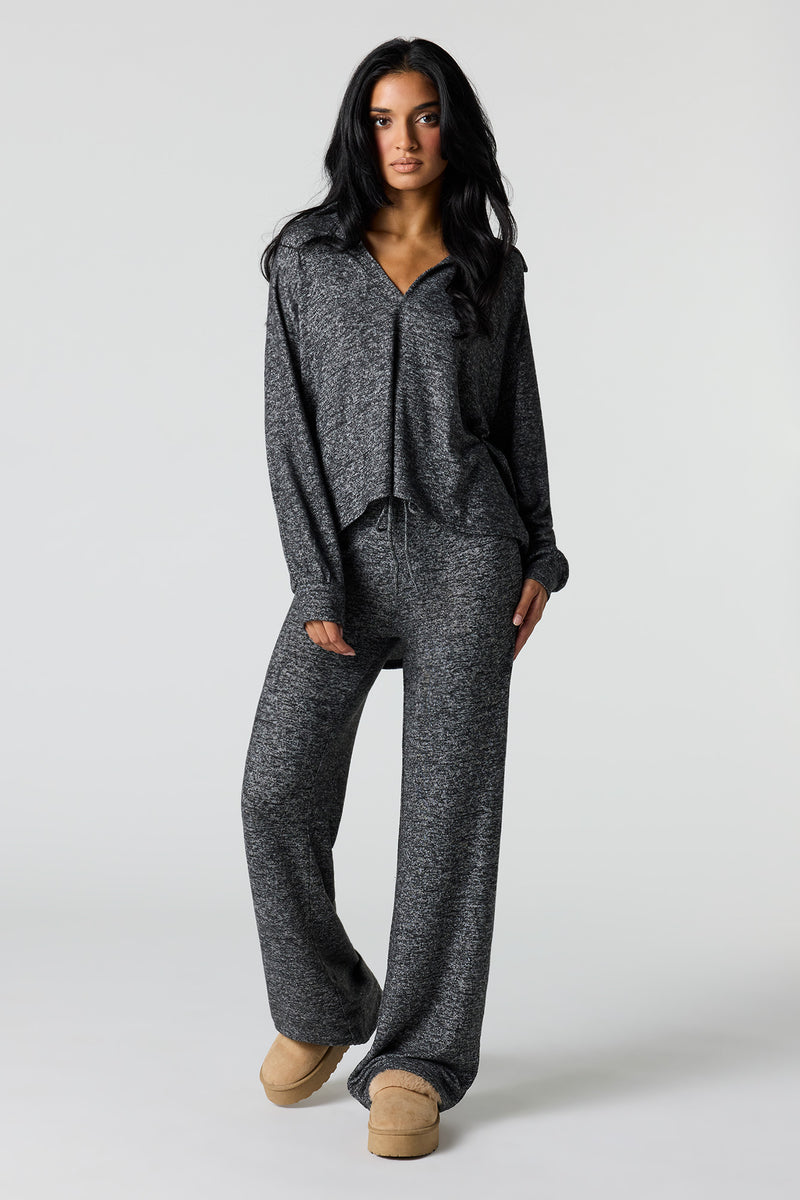 Pantalon à jambe large avec taille coulissante