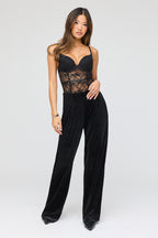Pantaln en velours à jambe large