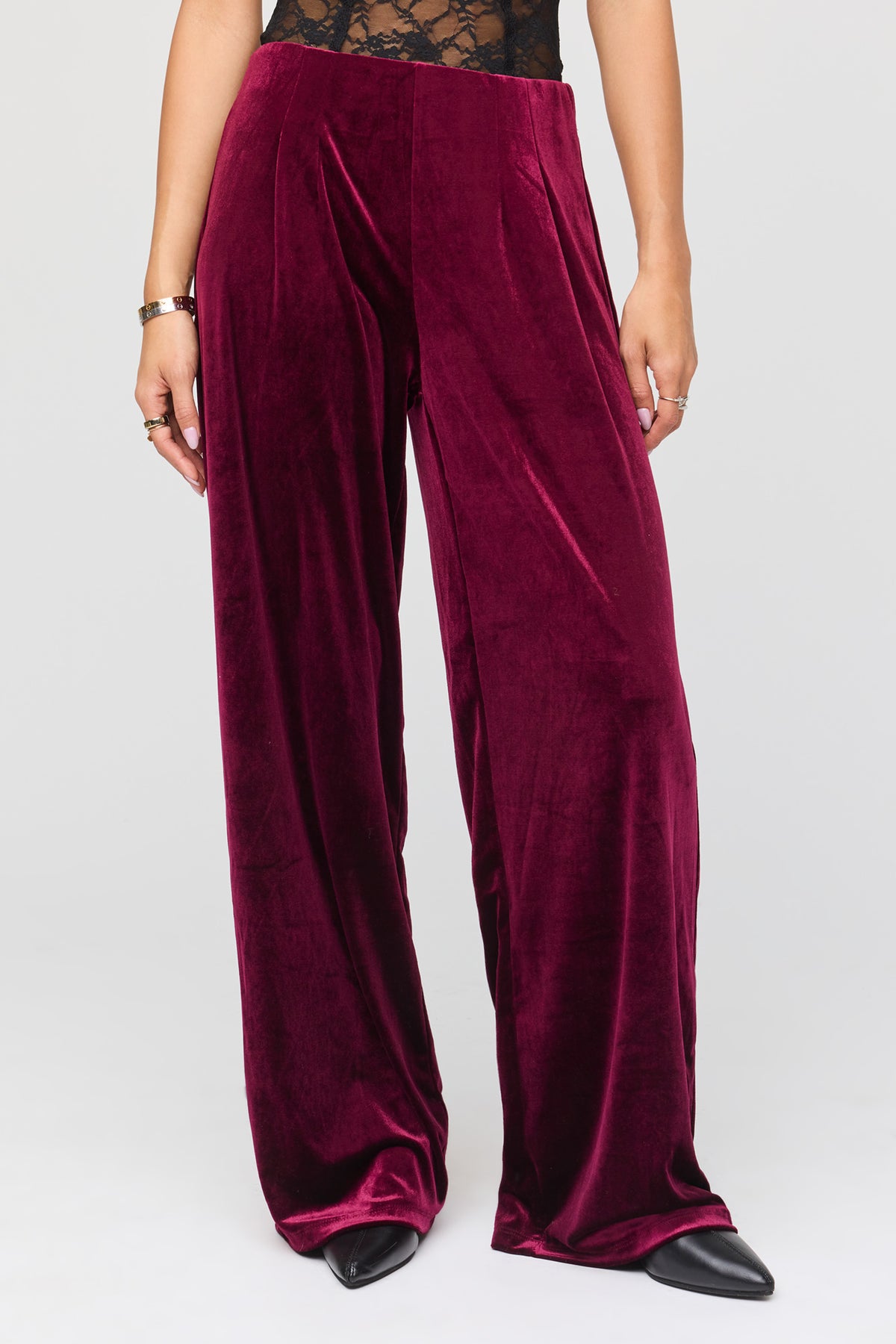 Vue alternative 2. Pantaln en velours à jambe large