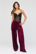 Pantaln en velours à jambe large
