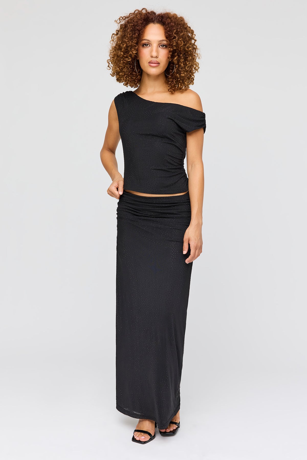 Jupe maxi avec pierres du Rhin