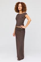 Jupe maxi avec pierres du Rhin