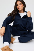 Luxe Scuba Zip Hoodie