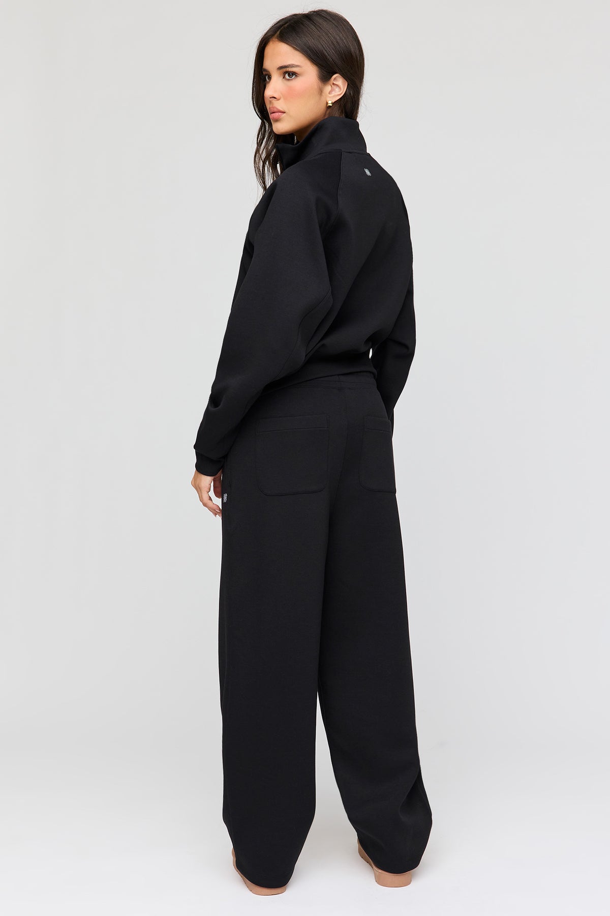 Vue alternative 3. Pantalon d'entraînement à jambe baril en scuba de luxe