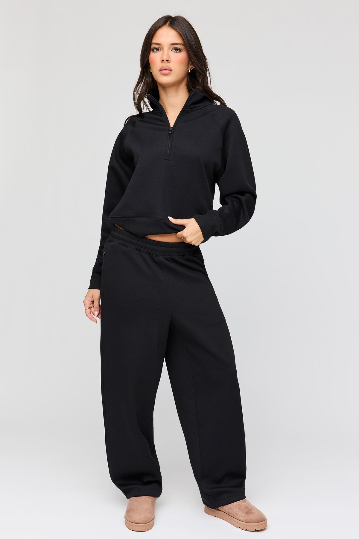 Pantalon d'entraînement à jambe baril en scuba de luxe