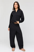 Pantalon d'entraînement à jambe baril en scuba de luxe