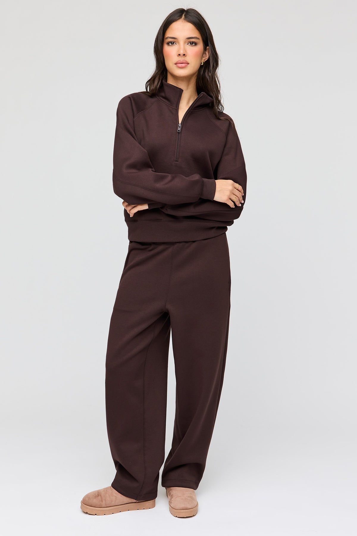 Pantalon d'entraînement à jambe baril en scuba de luxe