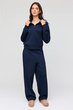 Pantalon d'entraînement à jambe baril en scuba de luxe