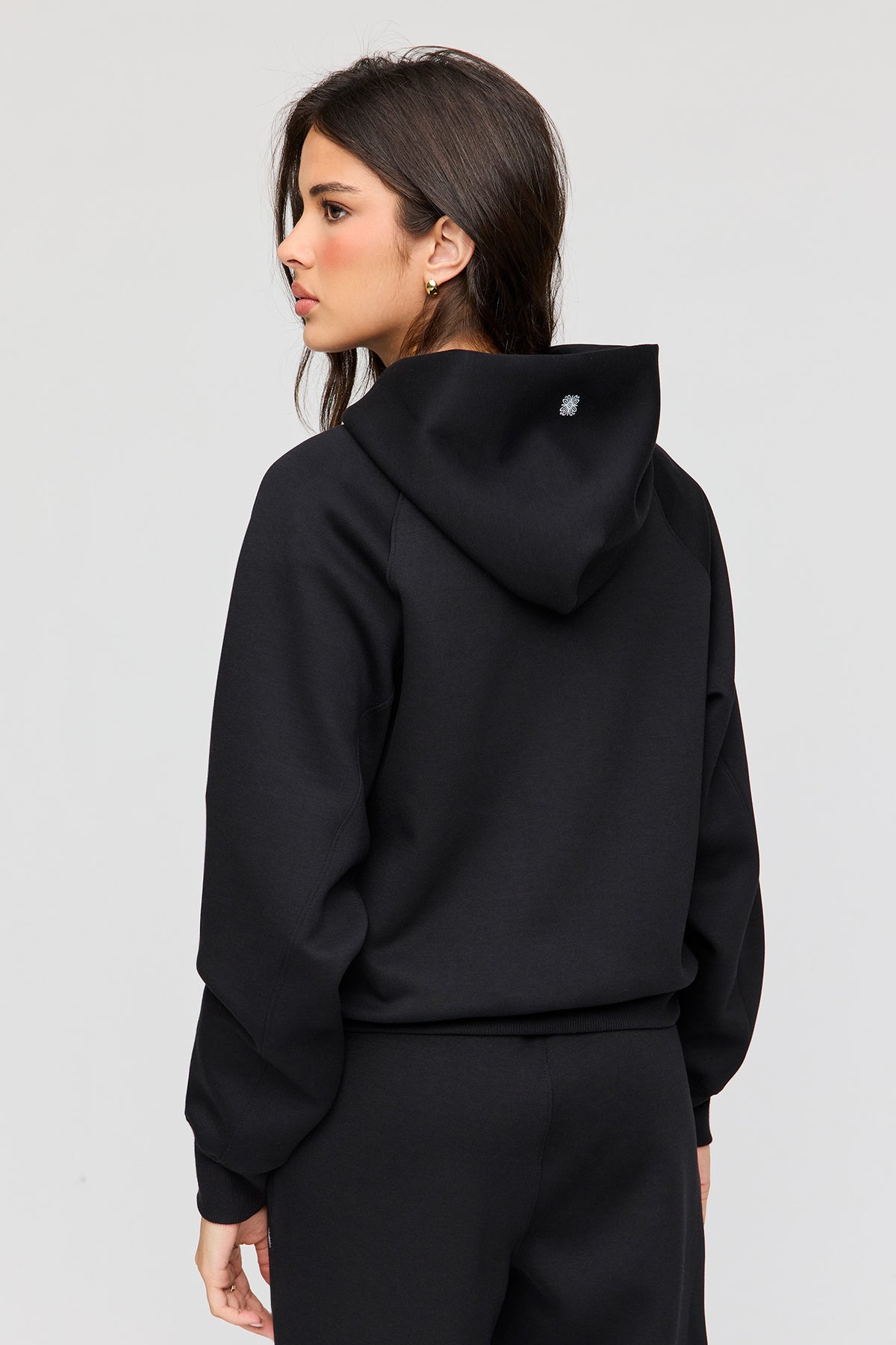 Alt View 2. Luxe Scuba Hoodie - Black
