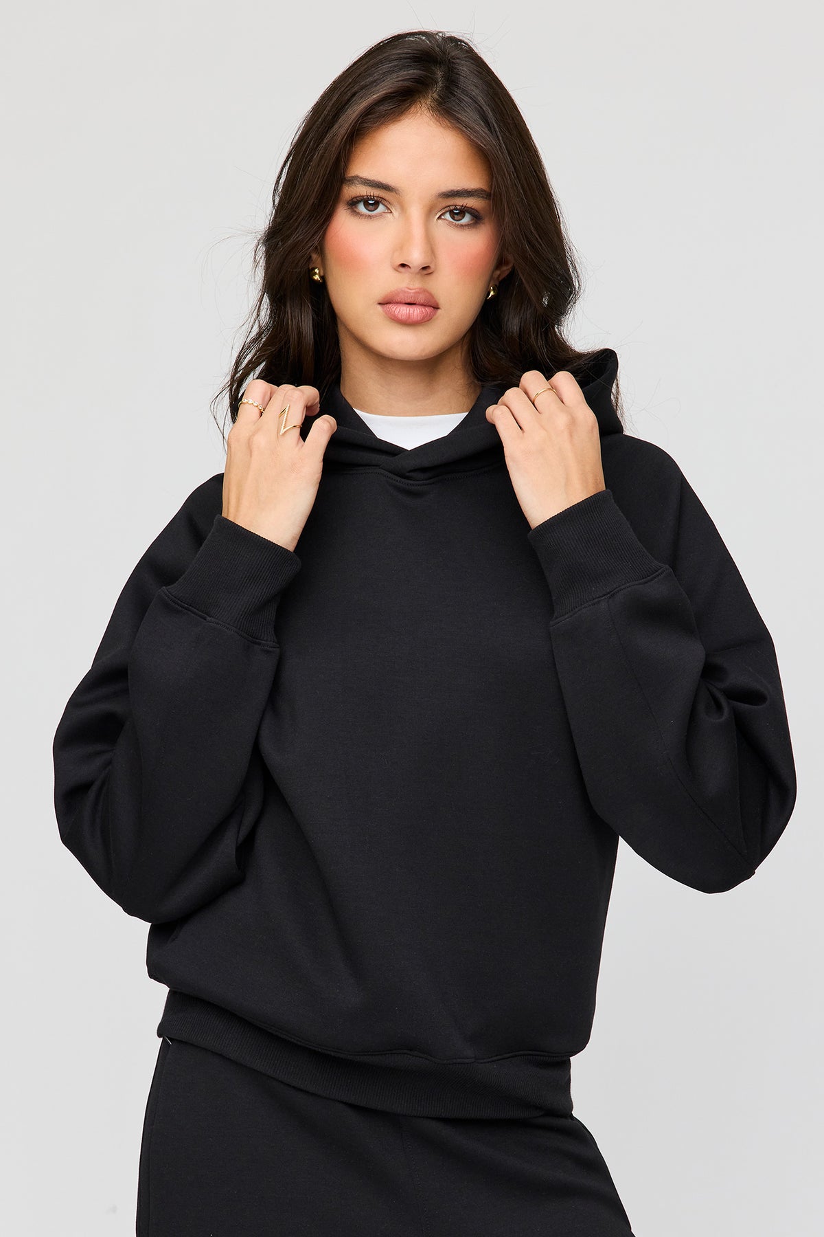 Luxe Scuba Hoodie - Black