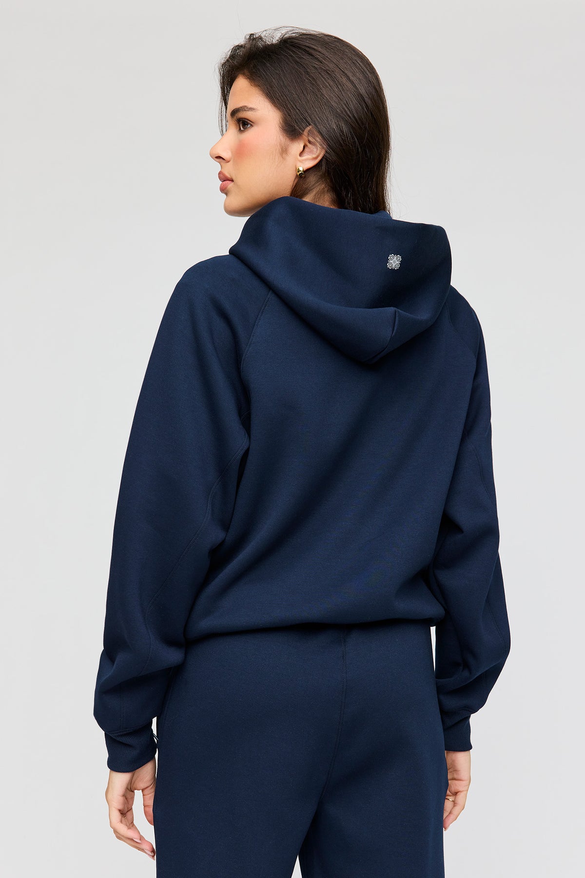 Alt View 2. Luxe Scuba Hoodie - Navy