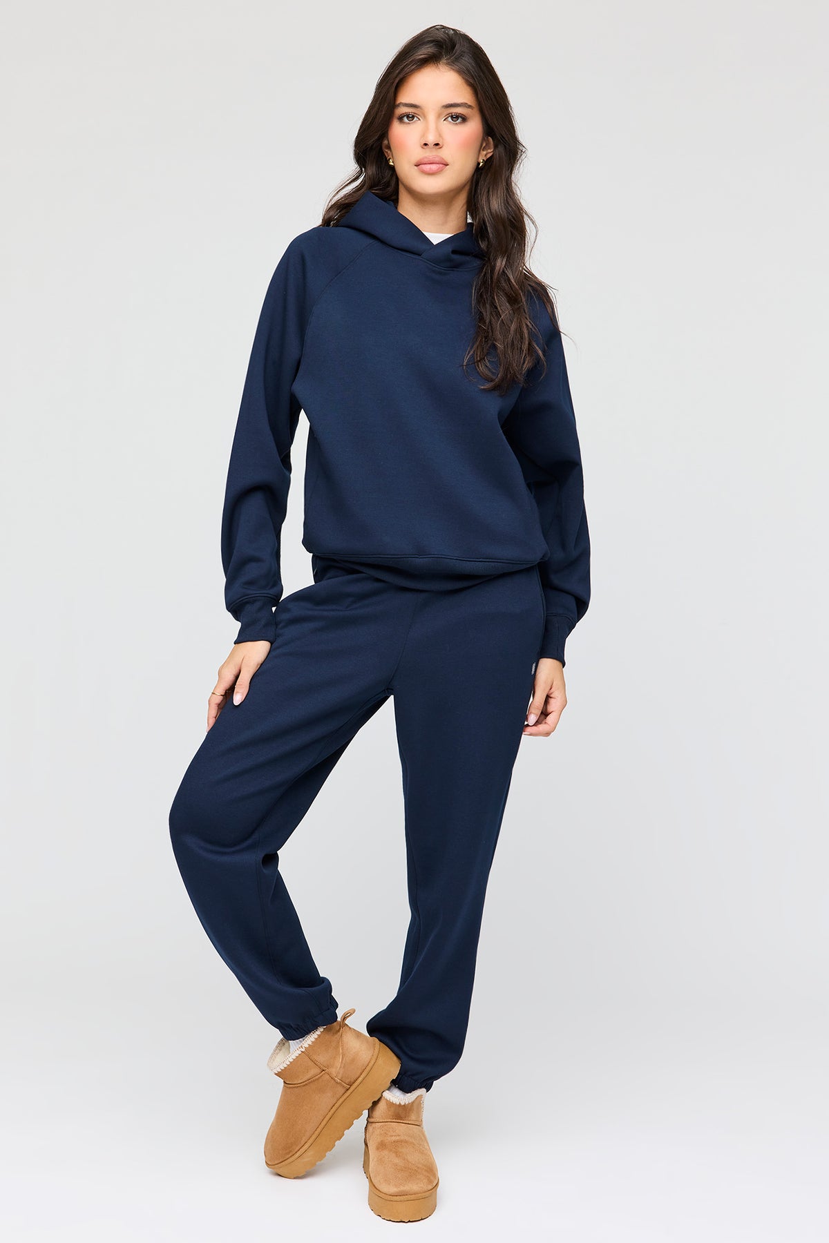 Alt View 3. Luxe Scuba Hoodie - Navy