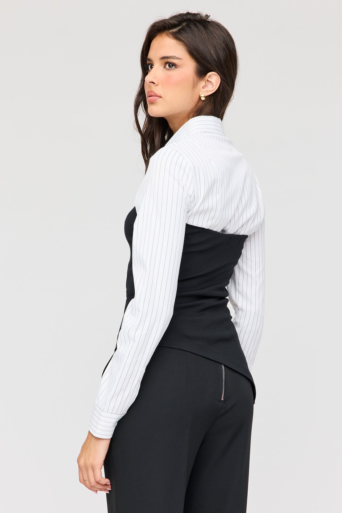 Alt View 2. Asymmetrical Tube Top - Black