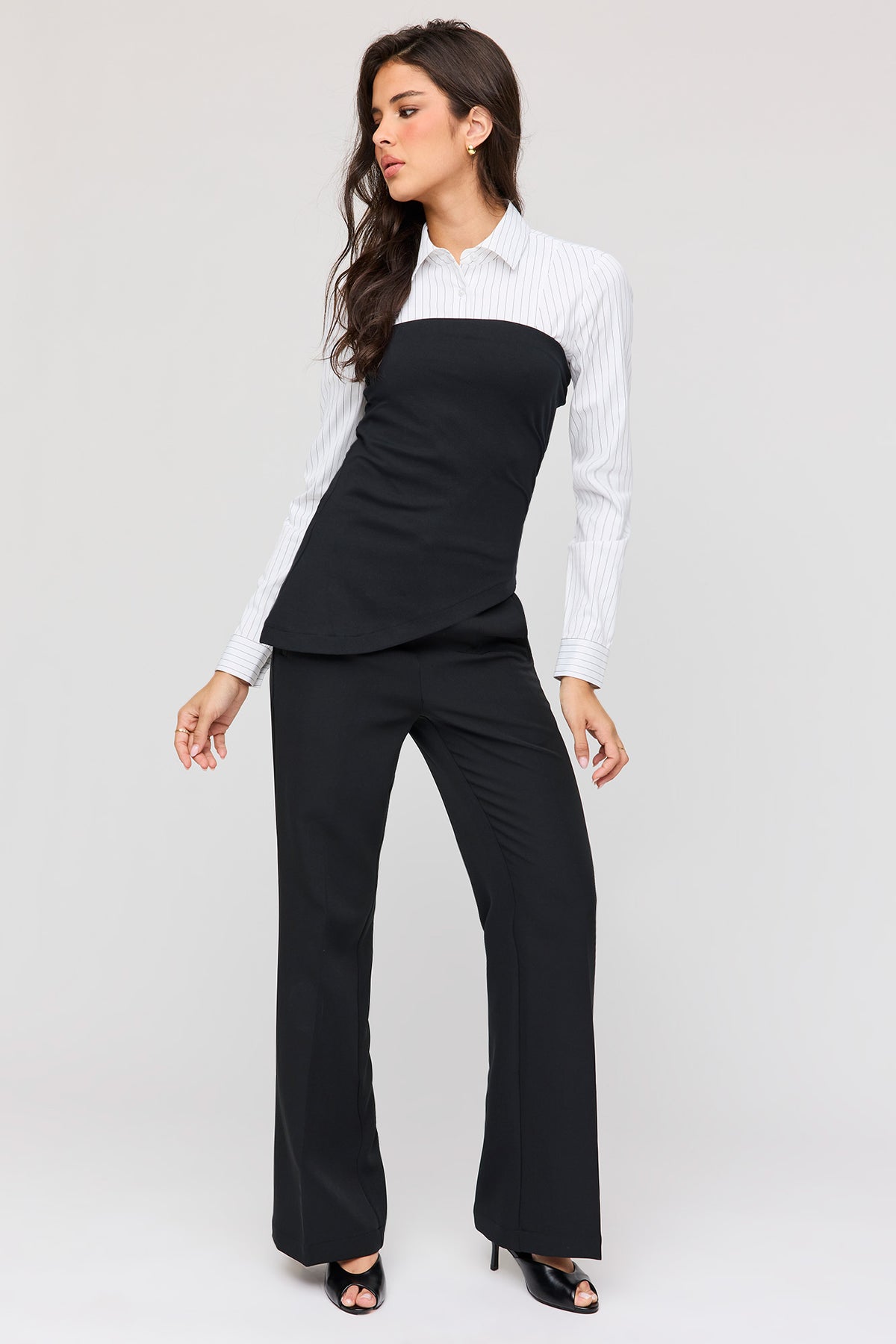 Alt View 3. Asymmetrical Tube Top - Black