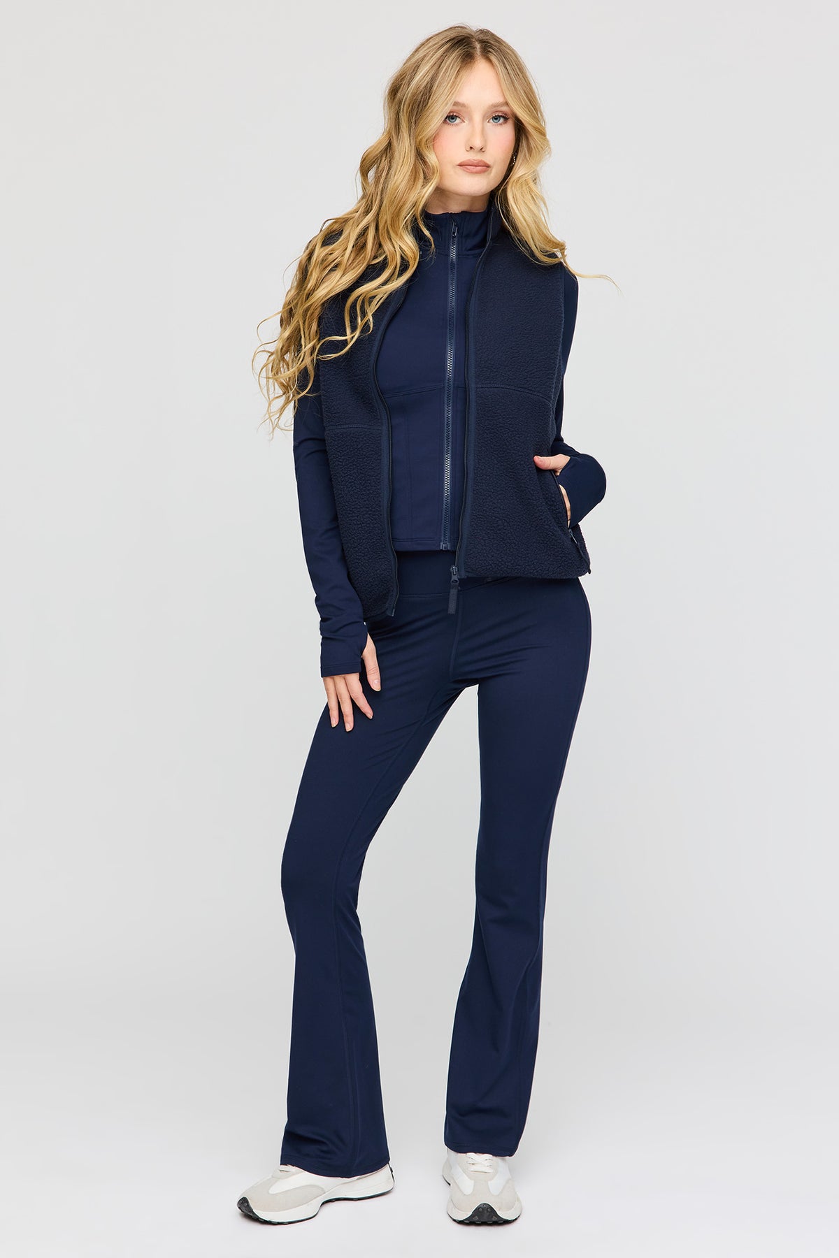 Pantalon Active à jambe évasée doublé de molleton