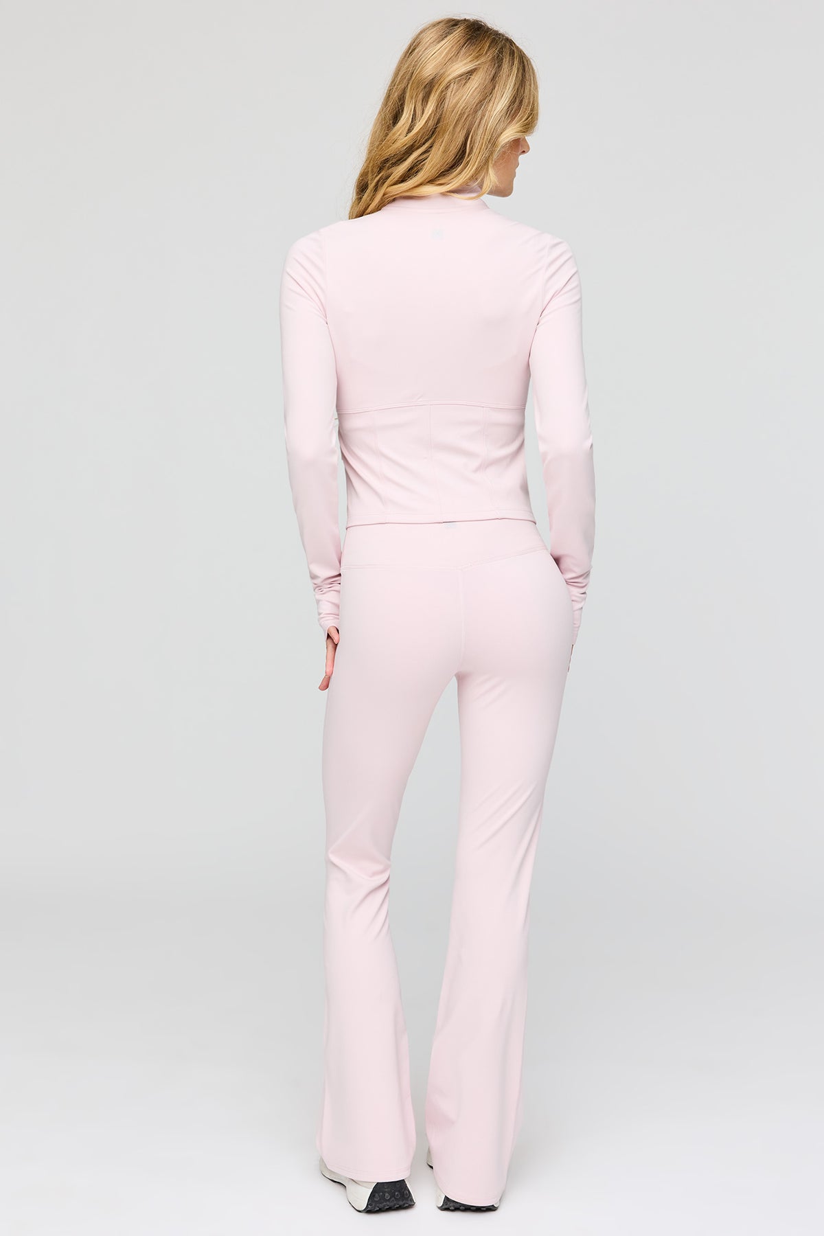Alt View 3. Active Fleece Lined Flare Leg Pant - Pink