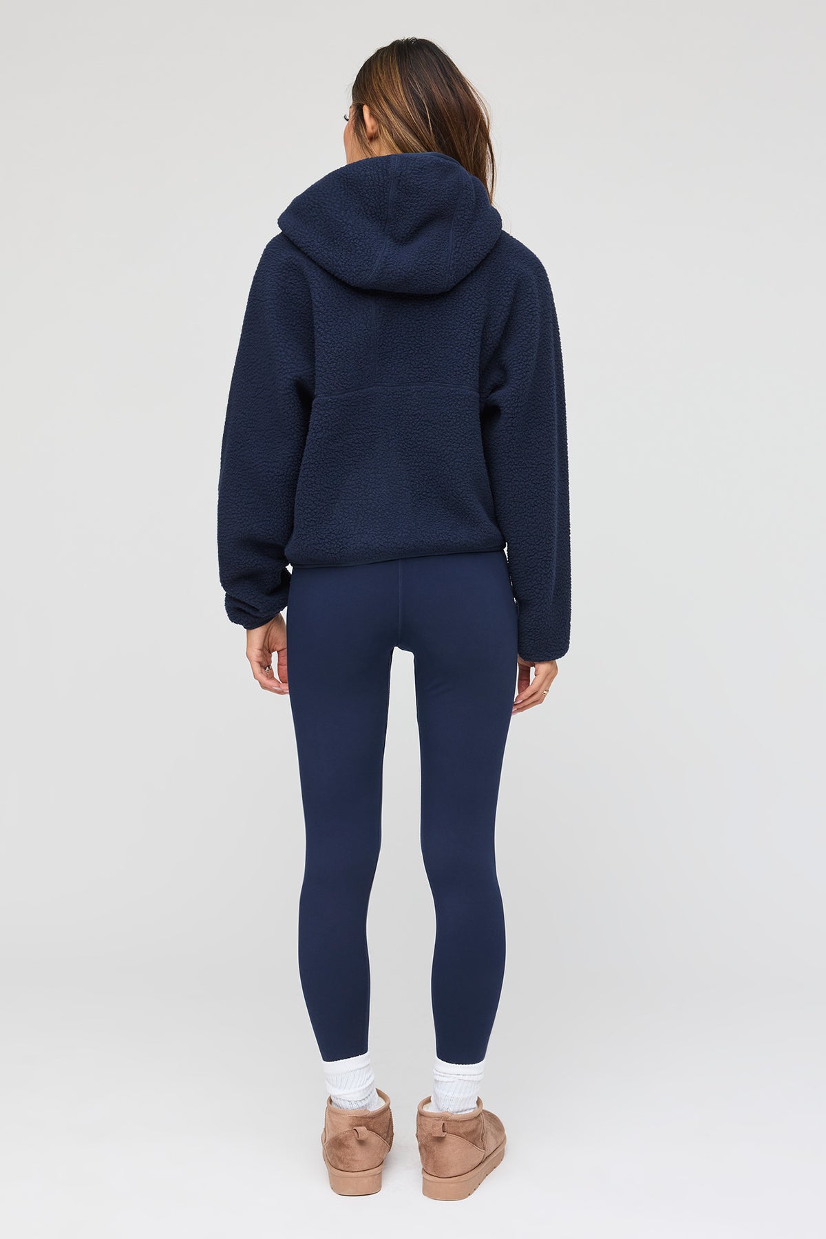 Alt View 3. Fleece Lined Legging - Navy