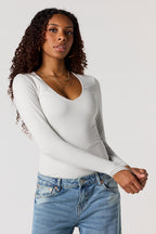 V-Neckline Long Sleeve Bodysuit