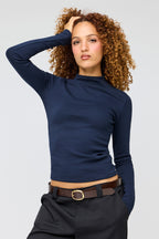 Mock Neck Long Sleeve Top