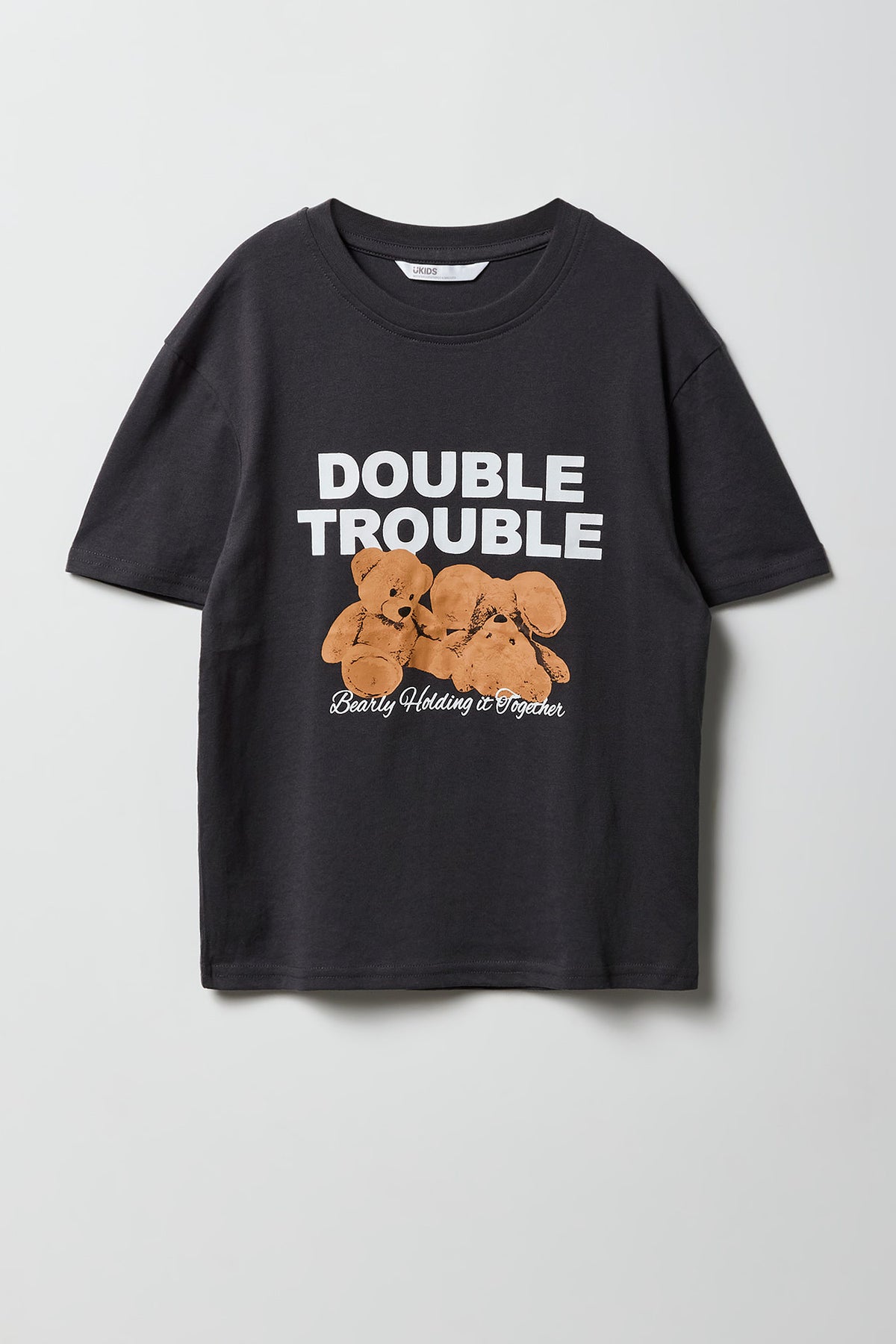Vue alternative 2. T-shirt imprimé et uni pour fille (Lot de 2)
