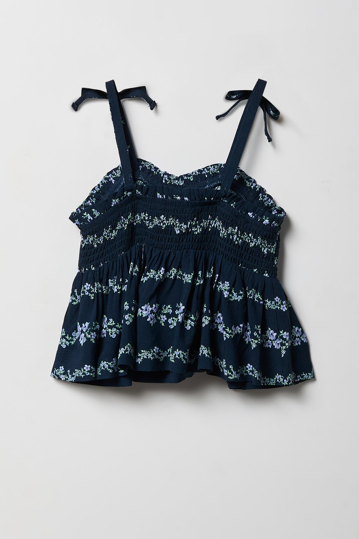 Alt View 2. Girls Smocked Bow Top - Royal Blue