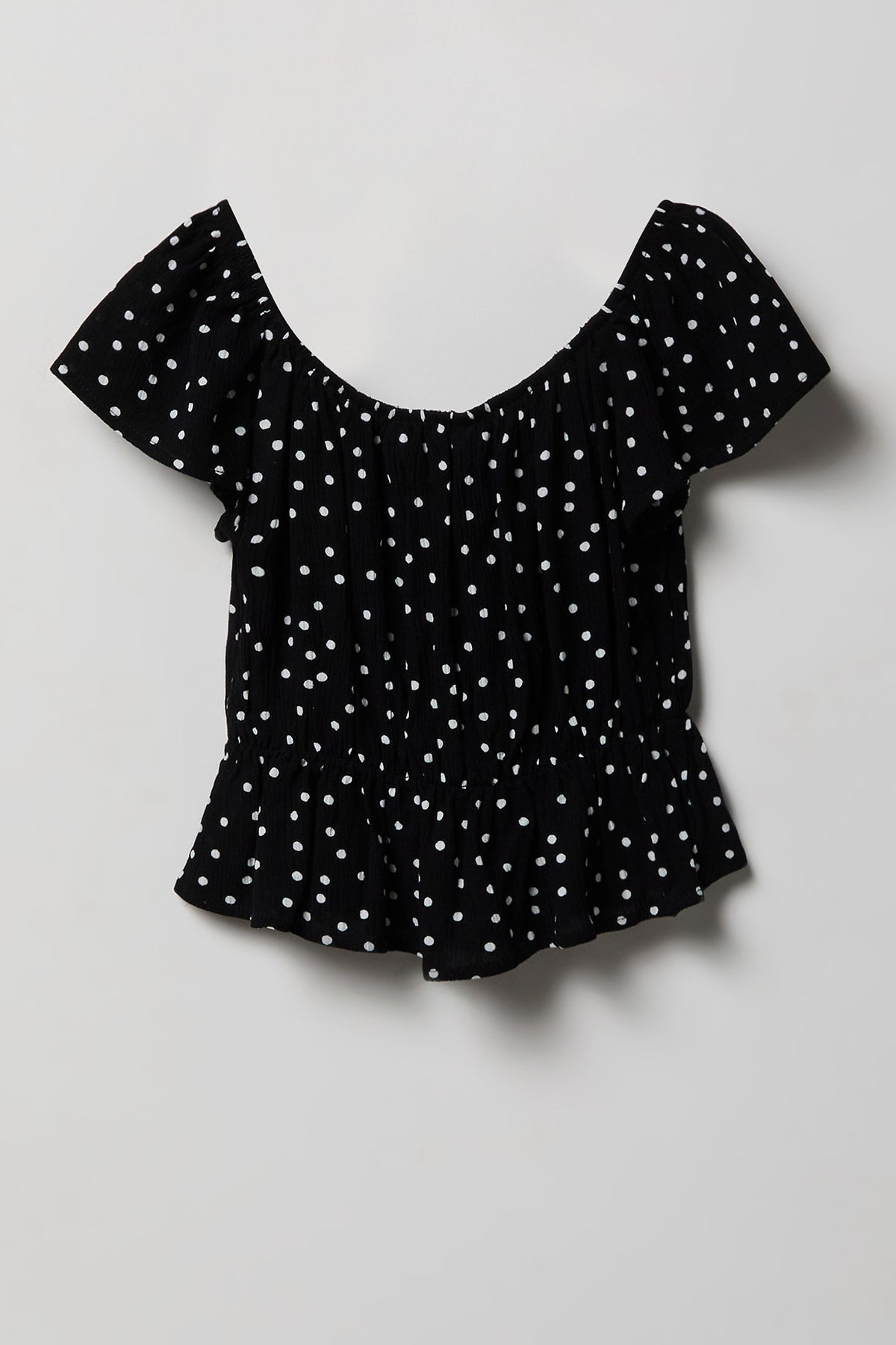 Alt View 2. Girls Button-Up Top - Black