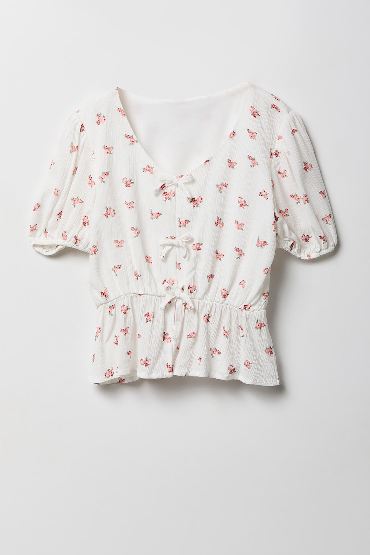Haut à manches courtes avec boucle pur fille