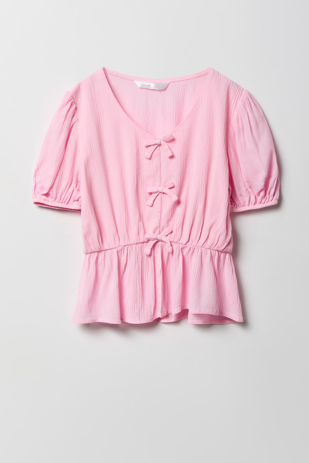 Haut à manches courtes avec boucle pur fille