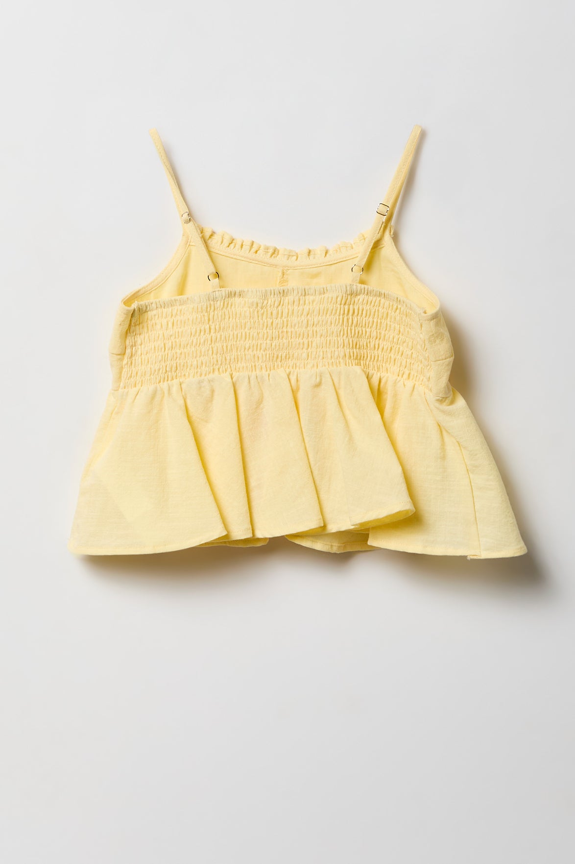 Alt View 2. Girls Babydoll Top - Pale Yellow