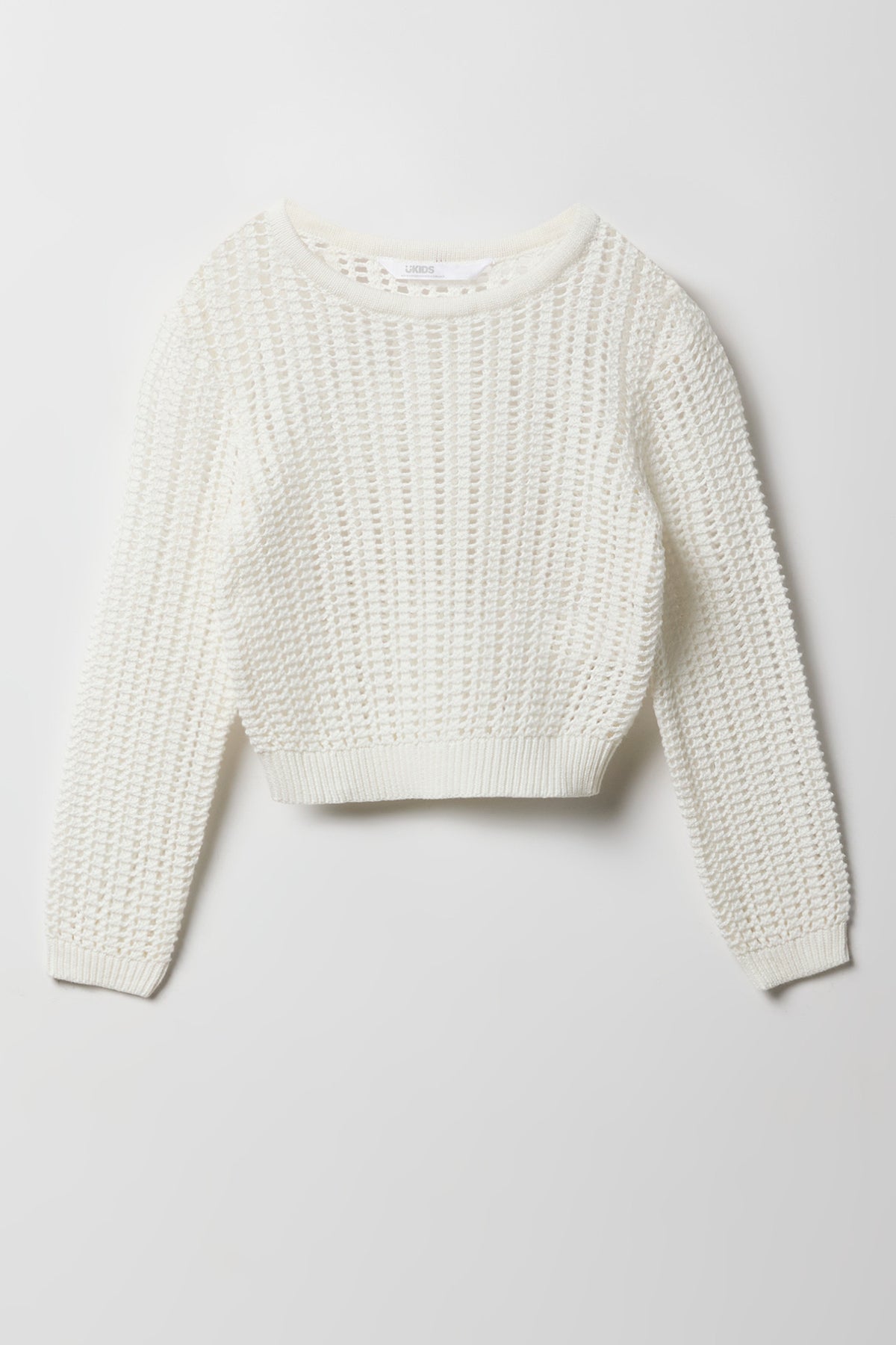 Haut carré crocheté à manches longues pour filles
