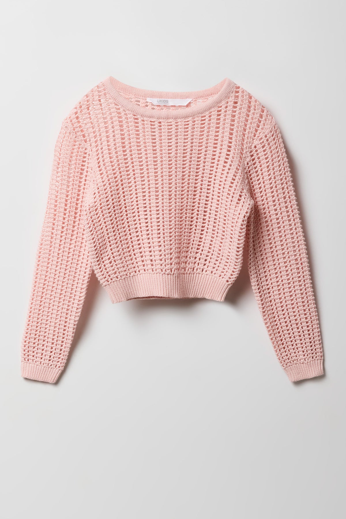Haut carré crocheté à manches longues pour filles