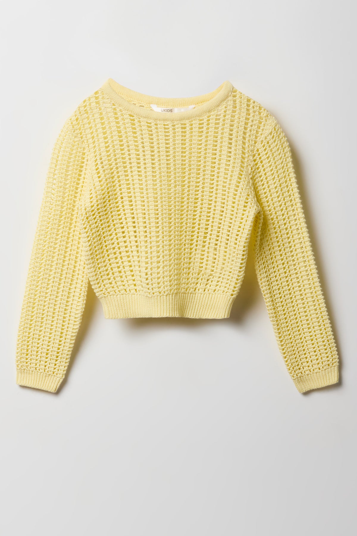 Haut carré crocheté à manches longues pour filles