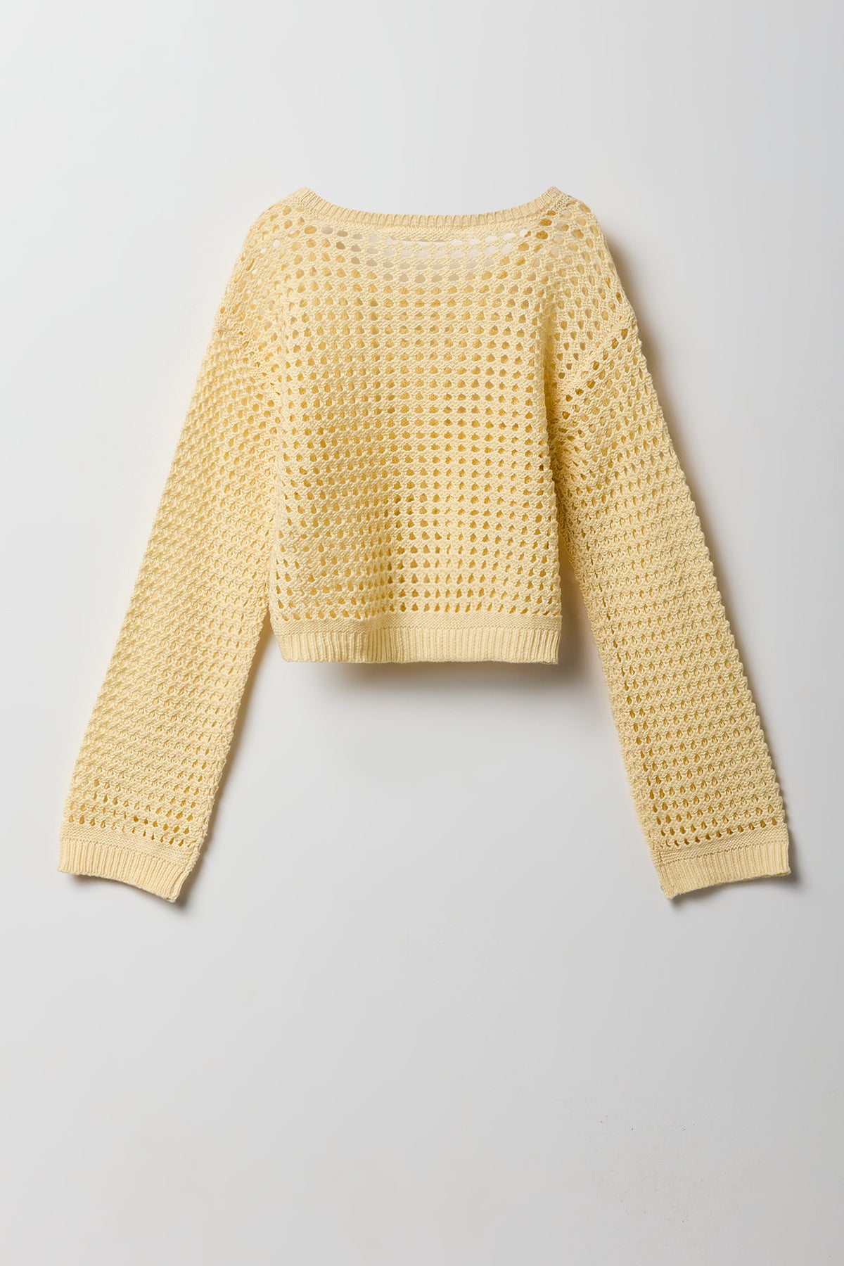 Vue alternative 2. Chandail carré en jacquard crocheté pour fille