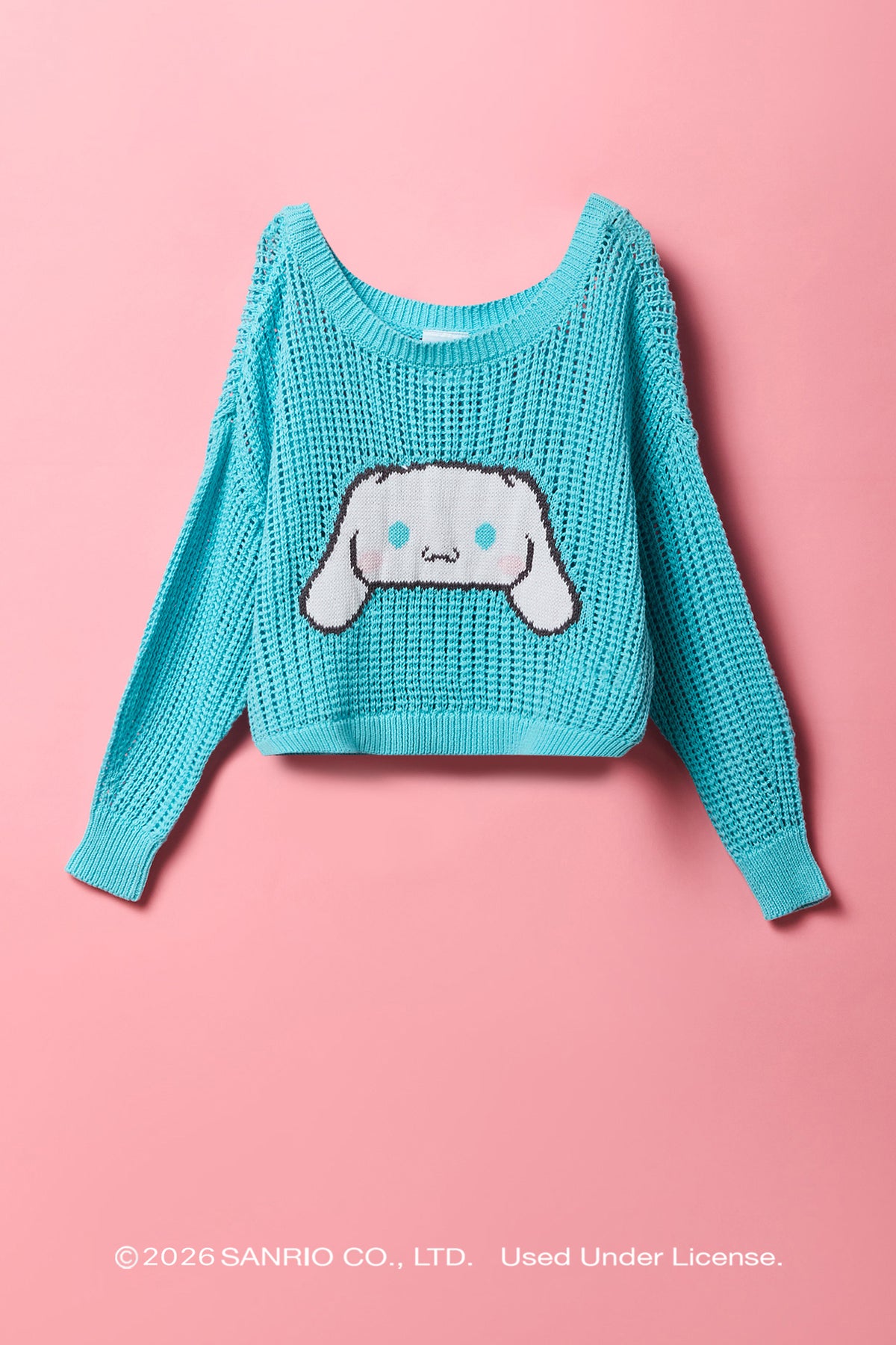 Chandail en tricot jacquard à encolure bateeau Cinnamoroll™ pour filles