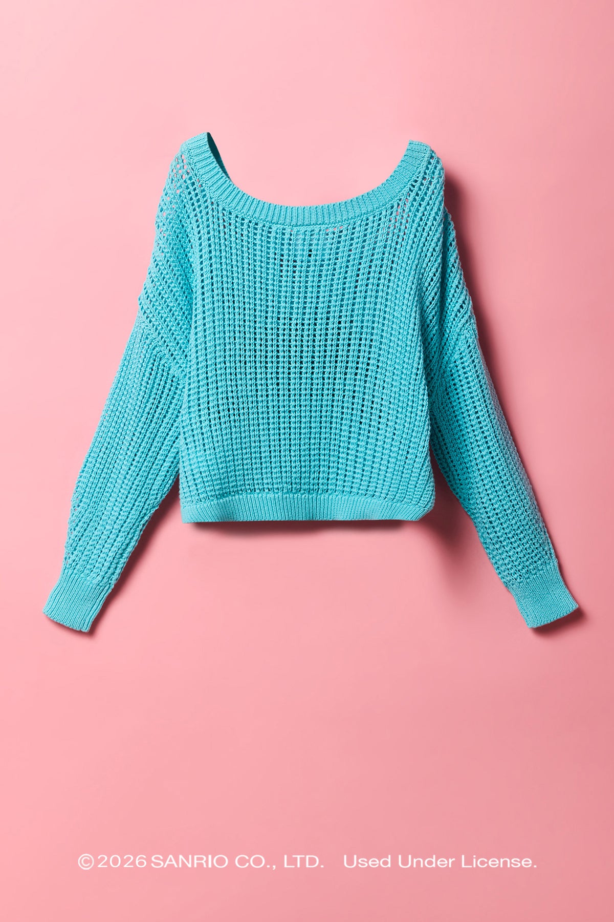 Vue alternative 2. Chandail en tricot jacquard à encolure bateeau Cinnamoroll™ pour filles