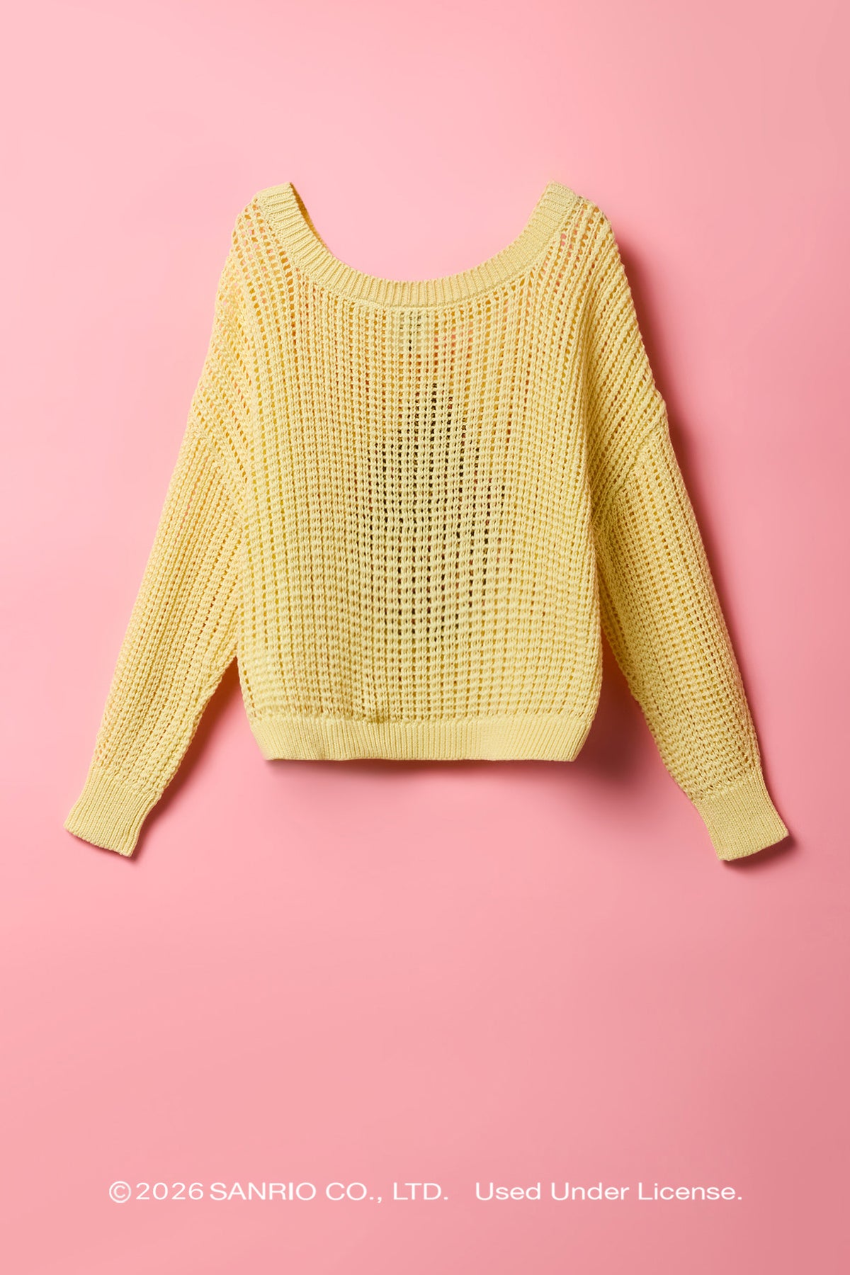 Alt View 2. My Melody™ Girls Jacquard Knit Boat Neck Sweater - Yellow