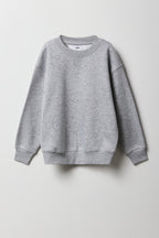 Girls Rhinestone Bow Oversized Sweatshirt