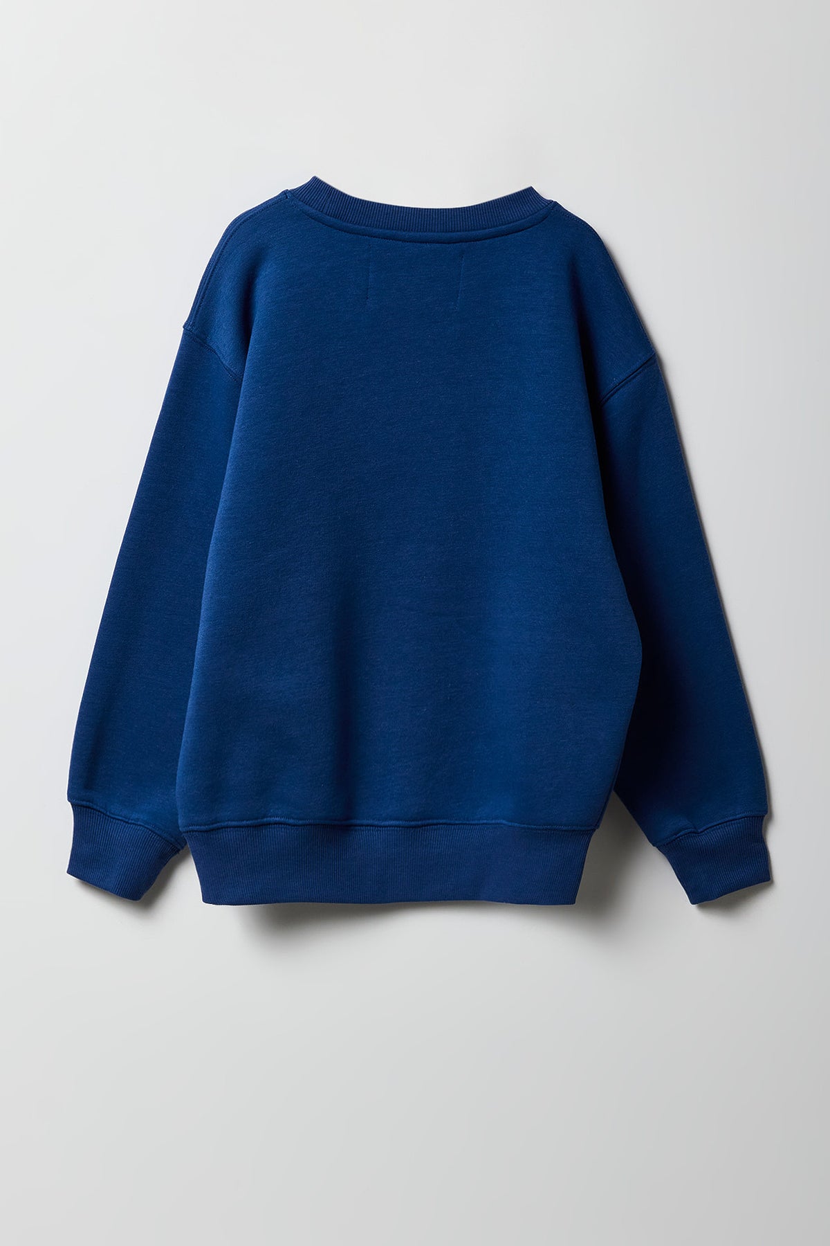 Alt View 2. Girls Chenille Embroidered Oversized Sweatshirt - Navy