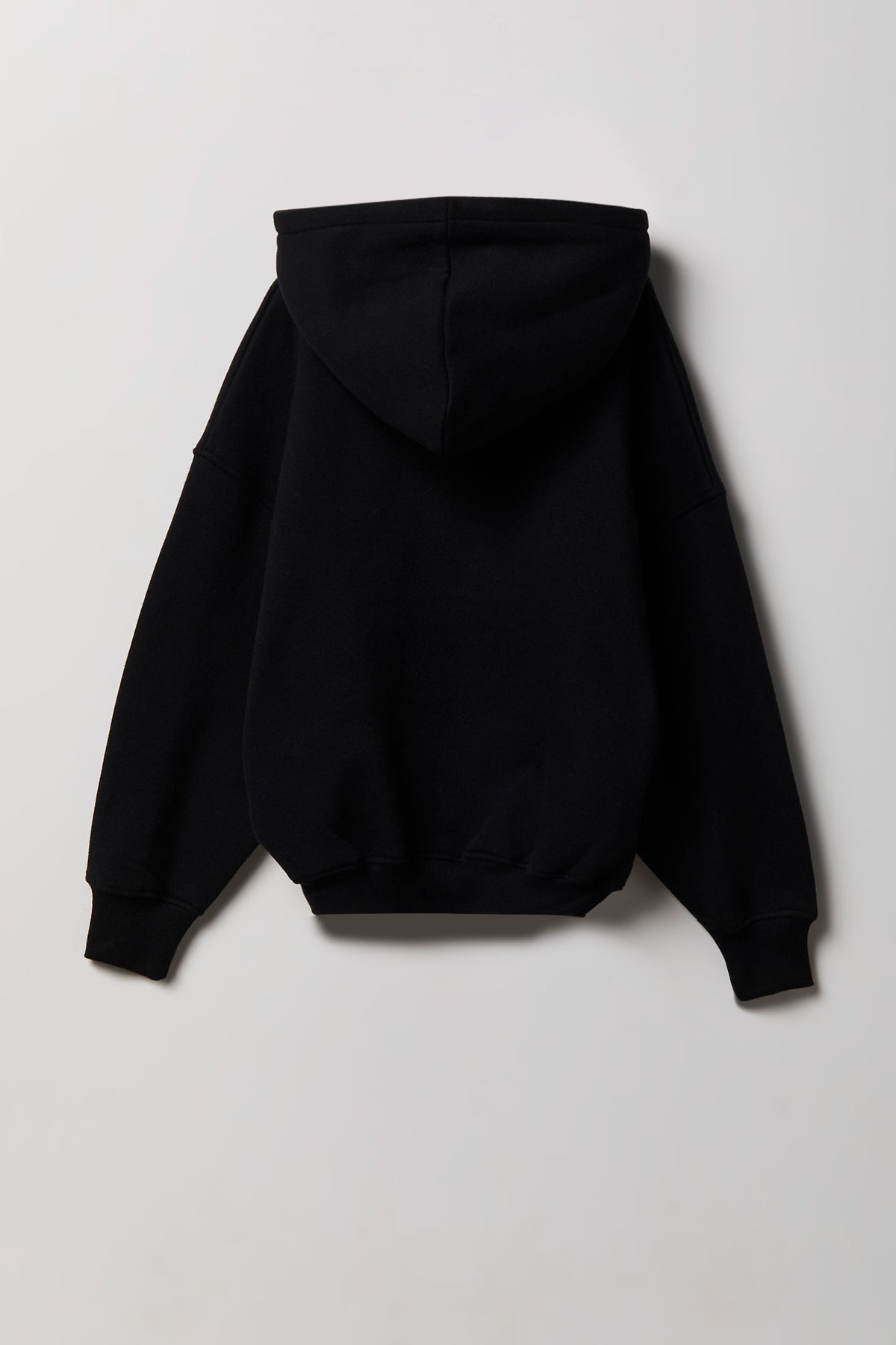 Alt View 2. Girls Luxe Fleece Boxy Hoodie - Black